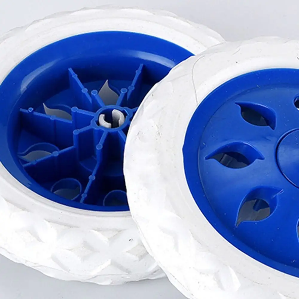 Carrito de la compra de 2 piezas, ruedas de repuesto, 6,3 pulgadas de diámetro, espuma de goma - imagen 4