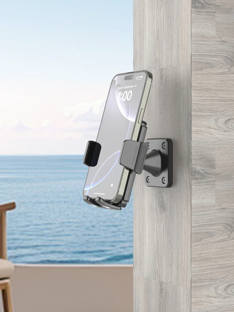 Soporte para teléfono móvil con rotación de 360, soporte de estabilización montado en la pared, soporte para teléfono manos libres para teléfonos de 4,7-7,2 pulgadas - imagen 2