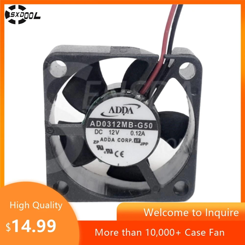Ventilador de 30 mm y 3 cm para ADDA AD0312MB-G50 30 mm 12 V 0.12 A Ventilador de enfriamiento axial de 2 cables con doble rodamiento de bolas - imagen 2