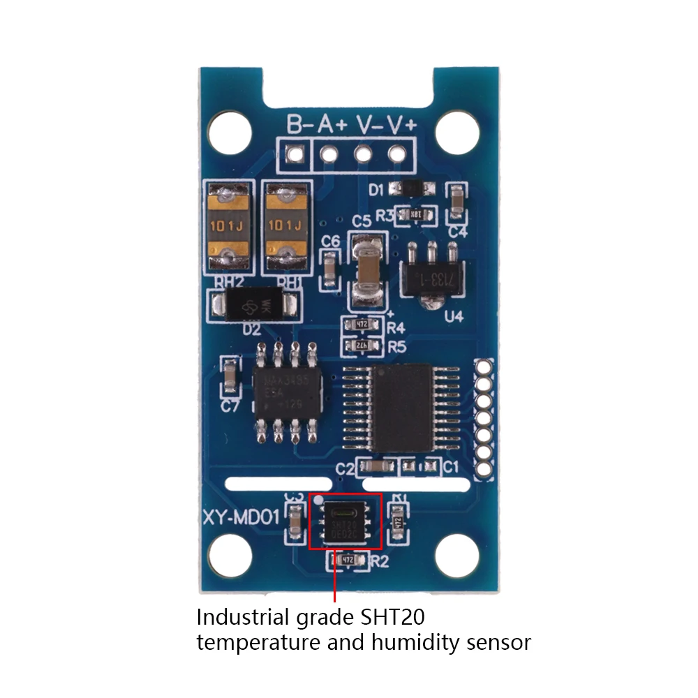 Transmisor de temperatura y humedad SHT20, módulo de Sensor, monitoreo de precisión, grado Industrial, Modbus RS485, DC4-30V - imagen 5