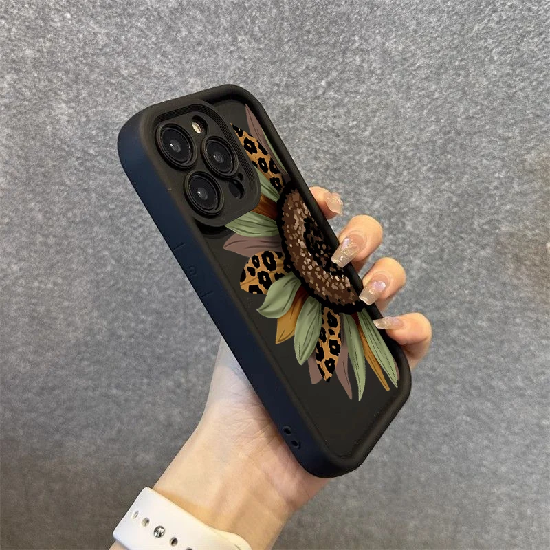 Funda de teléfono de silicona con diseño de girasol bonito para Xiaomi Redmi Note 14 13 12 11 Pro Plus 4G 5G 12S 11S Redmi 13C 14C 12 funda suave - imagen 3