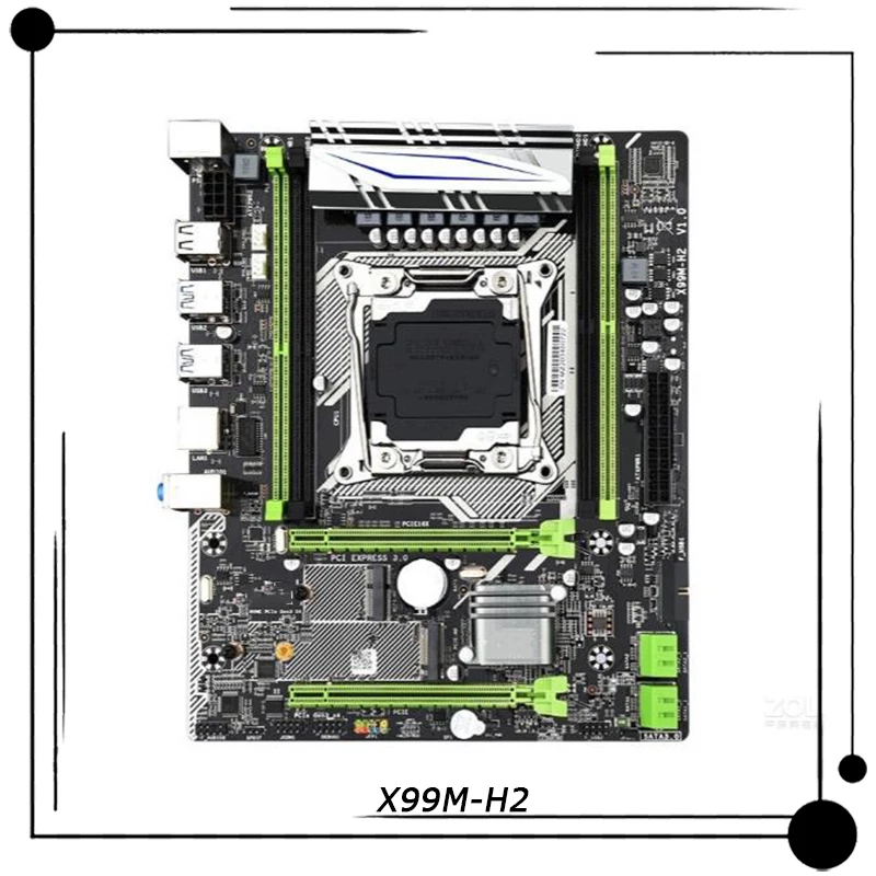 X99M-H2 para Jingsha X99 placa base de ordenador tablero pequeño Micro ATX juego Oficina ECC-ddr4 memoria LGA 2011-V3 100% probado envío rápido - imagen 2