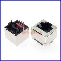 Conectores RJ45 Gigabit Cobre Blindados 8P8C 180°