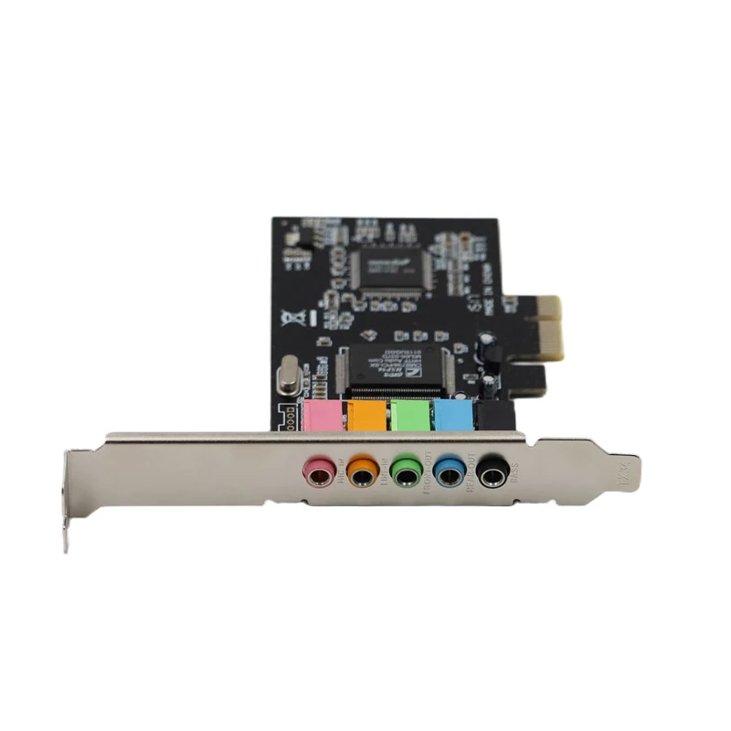 Tarjeta de sonido PCI-E1X 4,1 5,1 para ordenador, adaptador de extensión de Audio 3D, estéreo, PCIe, para música de juego, Digital, 6 CANALES, 4 canales, supervelocidad, PCI Express - imagen 2