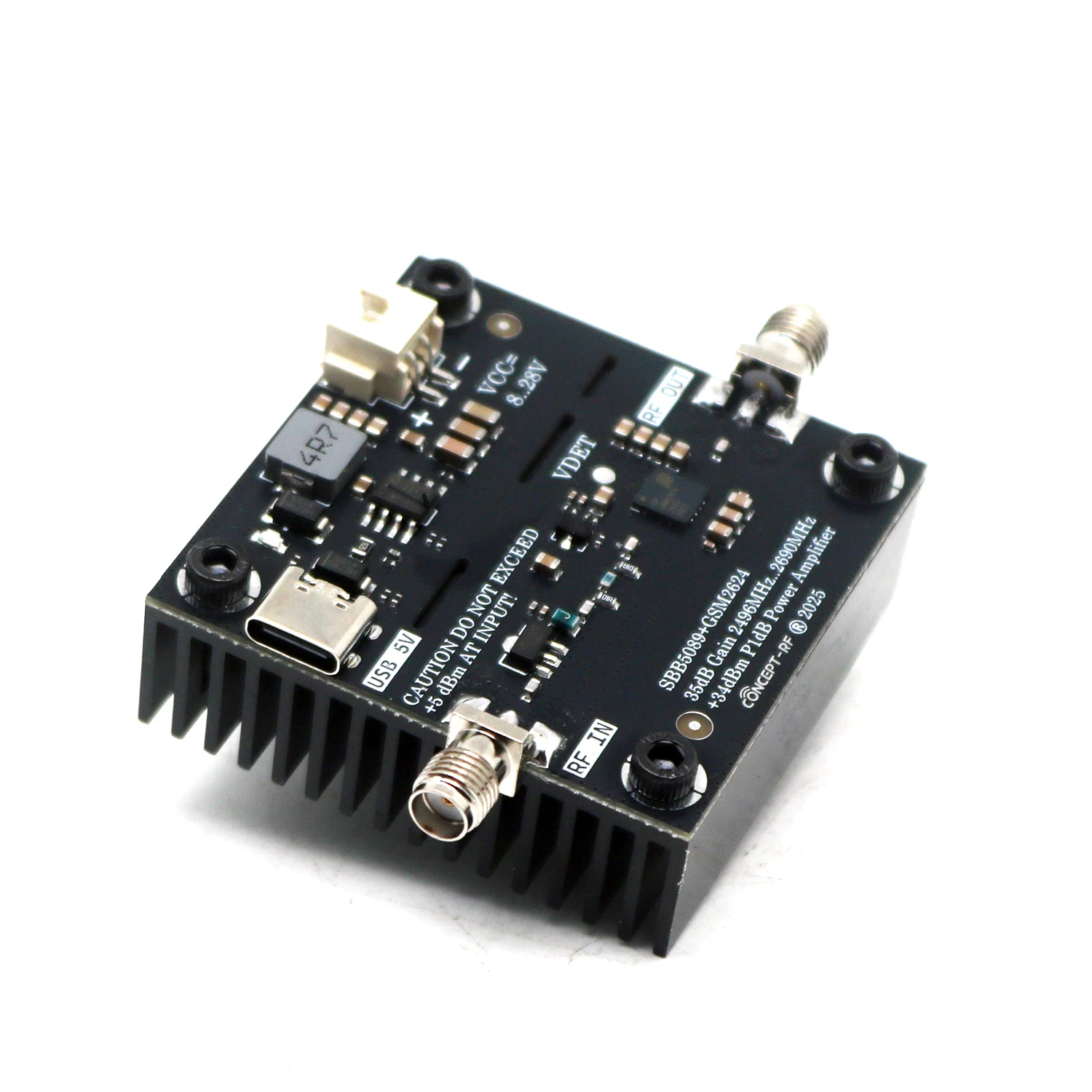 SBB5089 GSM2624 2,4 Ghz PA 2W amplificador de potencia RF WIFI amplificador InGaP ganancia de 35dB para 2,4G Bluetooth transferencia de imagen Lora Zigbee - imagen 2