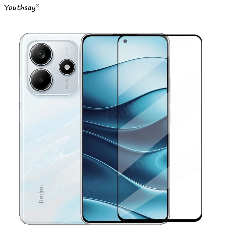 Para Redmi Note 14 5G pantalla de vidrio templado Redmi Note 14 Protector de pantalla de cubierta completa 9H película de lente de teléfono Redmi Note 14 - imagen 3