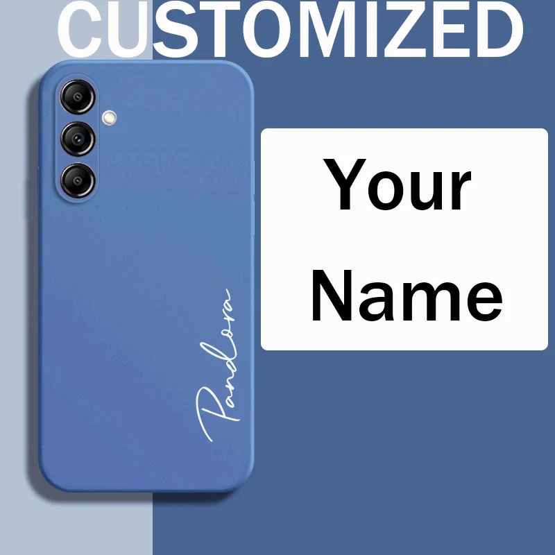 Para Samsung Galaxy A54 5G personalizado nombre iniciales suave silicona líquida DIY funda para Samsung Galaxy A54 5G