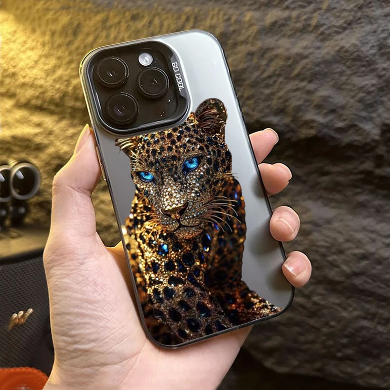 Funda de teléfono con estampado de leopardo dorado y plateado para Samsung Galaxy S25 S24 S23 S22 Ultra Plus FE A55 A56 A53 A06 A35 A15 A16 5G - imagen 3