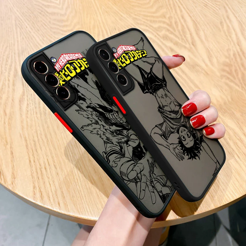 Funda translúcida esmerilada My Hero Academia para Samsung S24 S23 S22 S21 Ultra S20 FE Note 20 Lite Plus - imagen 4