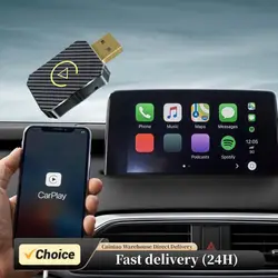 Cableado a inalámbrico Carplay y Android Auto AI Box conexión automática Compatible con Bluetooth 5,0 WiFi para coches CarPlay Android Auto con cable