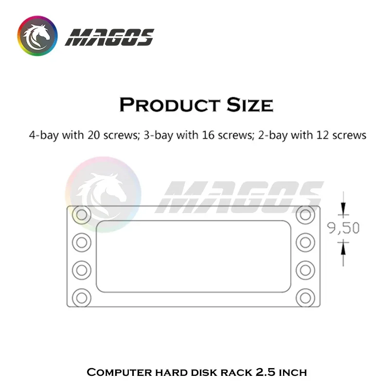 Herramienta de expansión de estante HDD de disco duro de computadora de aluminio Estante HDD de 2,5 pulgadas, 4 bits, 3 bits, 2 bits y 2,5 pulgadas - imagen 2