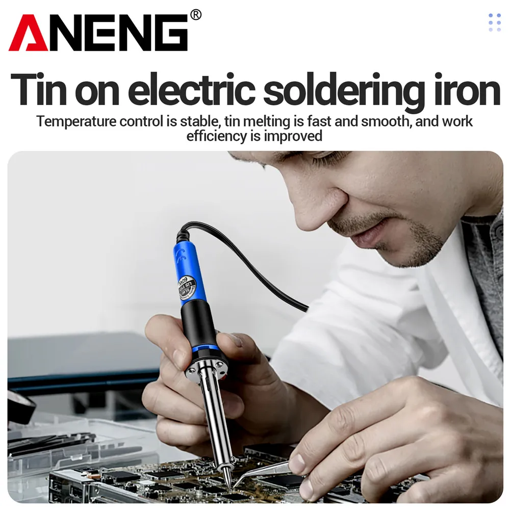 ANENG SL401 soldador eléctrico enchufe EE. UU./UE 30/40/60W probador puntas de estaño reparación soldadura calefacción externa herramientas de soldadura de núcleo interno - imagen 4