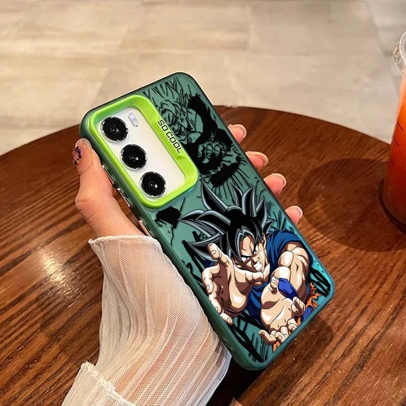 Funda de Anime d-dragon Ball Cool Saiyan para OPPO A98 A96 A95 A94 A79 A78 A77 A54 A55 funda de teléfono plateada colorida - imagen 5