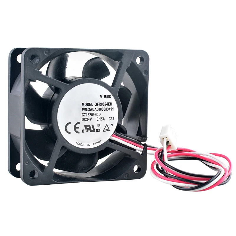 6cm 60mm QFR0624EH ventilador de refrigeración de flujo Axial 60x60x25mm DC24V 0.15A 3 pines para convertidor de frecuencia C7162596DD componente electrónico - imagen 4