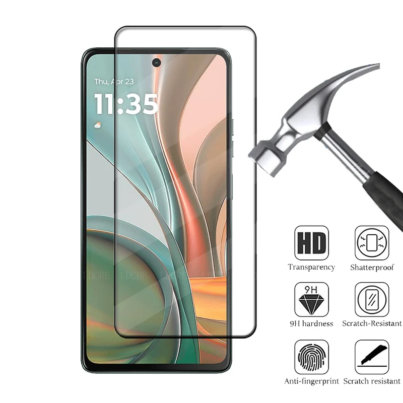 Protector de pantalla 6 en 1 para Moto G75, cristal templado 9H HD, pegamento de cubierta completa, para Motorola Moto G75 G 75 - imagen 3