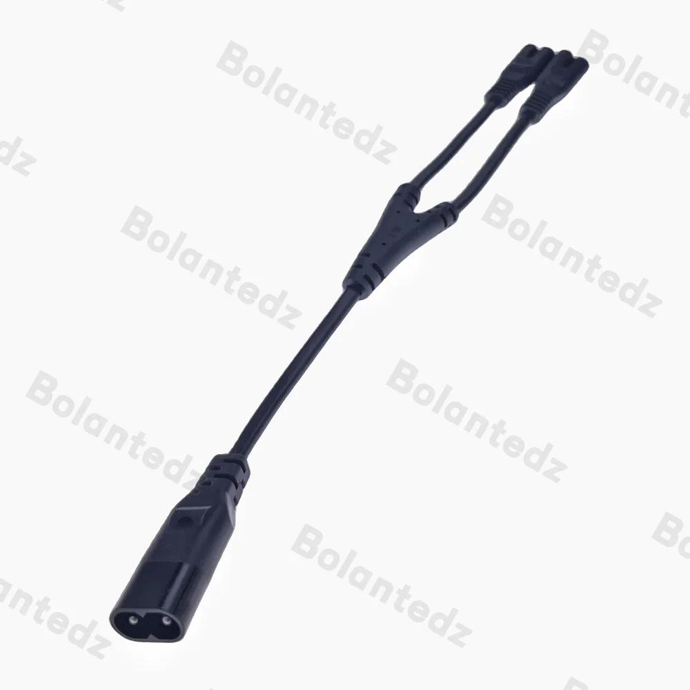 Cable de alimentación IEC C8 a C7 en Y, 28 cm práctico para PC - imagen 2