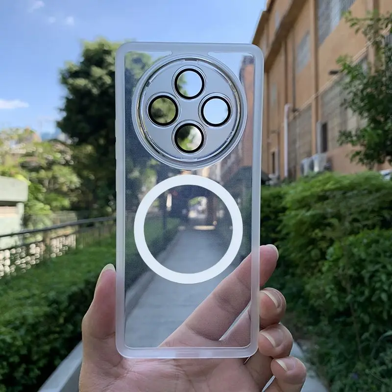 Funda para OPPO Reno 12F 12 FS 4G, funda magnética de silicona suave de TPU de lujo para OPPO Reno12 F, protección de cámara, parachoques a prueba de golpes