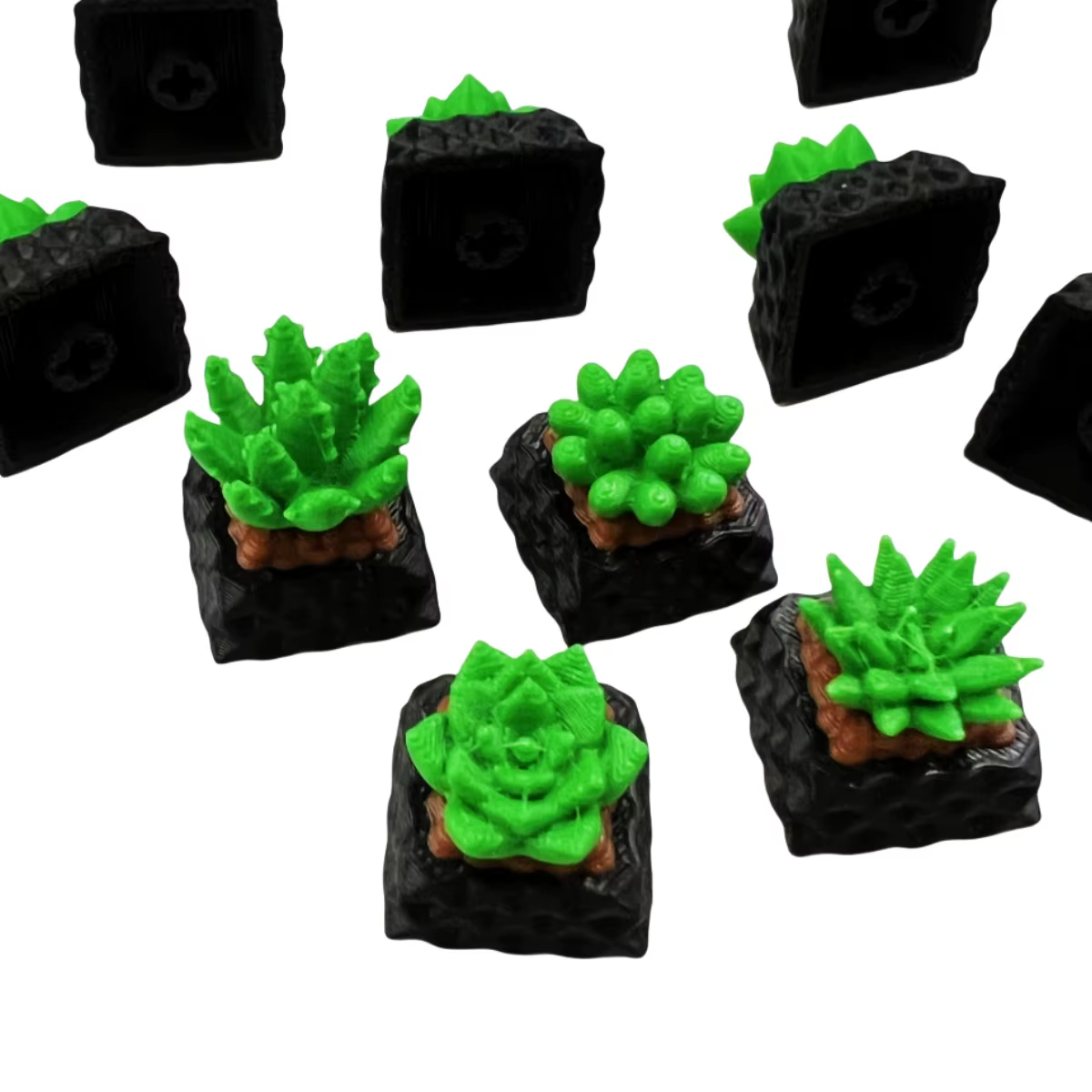 Tapa de tecla de Cactus de resina de personalidad Original, tapa de tecla suculenta tridimensional para teclado mecánico, Linda decoración de llave ESC - imagen 5