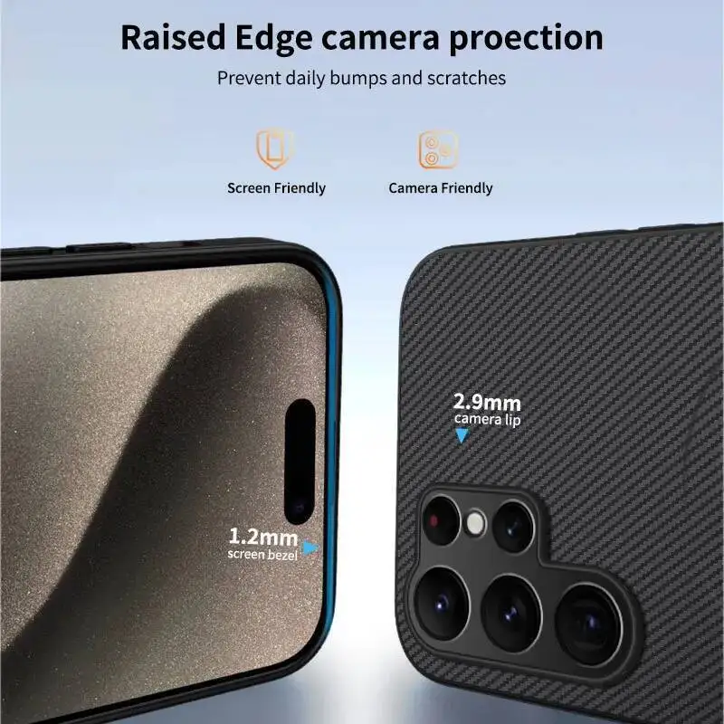 Funda de fibra de cuero de lujo para carga inalámbrica Magsafe para Samsung Galaxy s26 S25 S24 S23 S22 S21 Ultra Plus FE edge S 26 - imagen 4