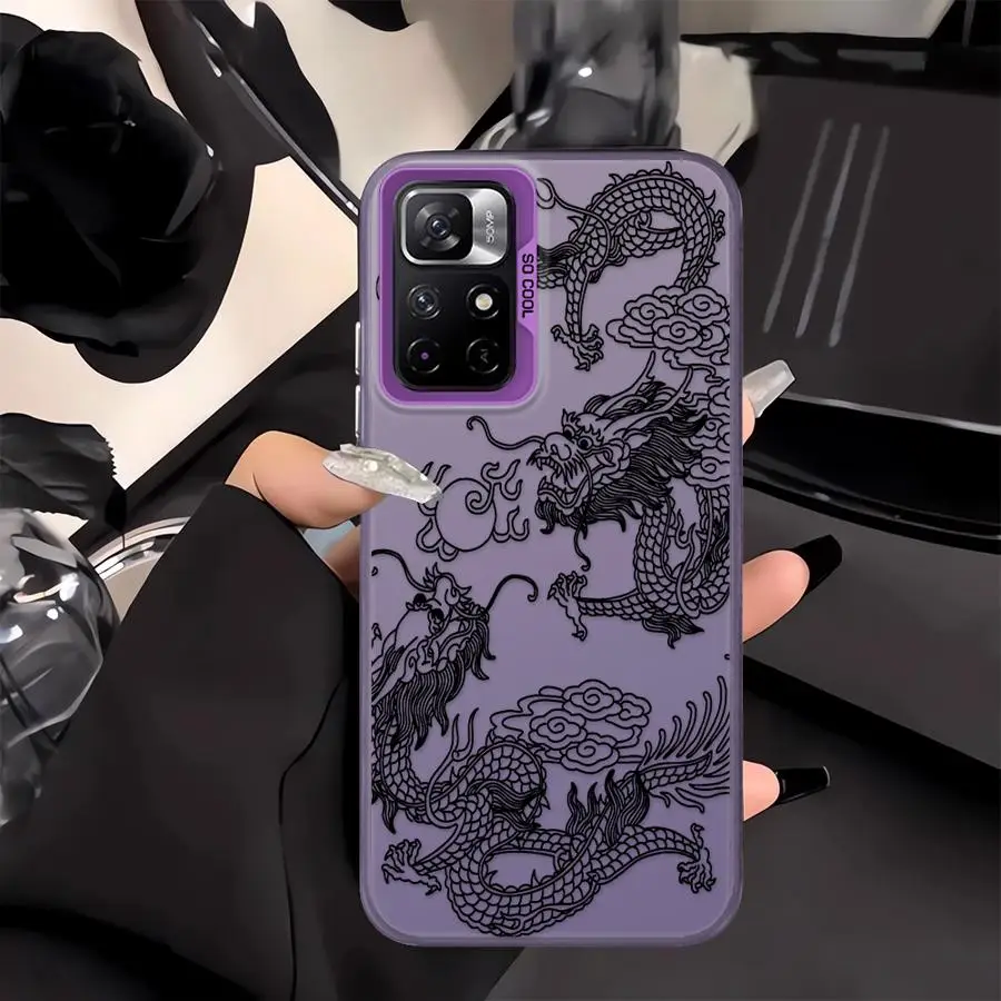 Cool Chinese Loong-funda trasera para teléfono Xiaomi Mi 12T Pro 11 Lite 13T - imagen 2