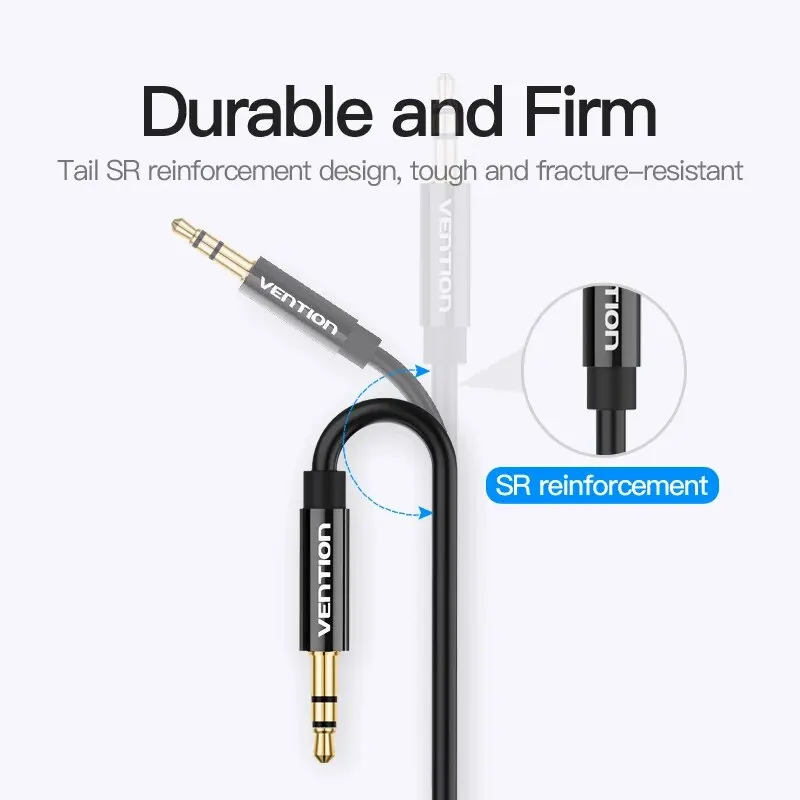 Vention-Cable divisor de Audio de 3,5mm, conector macho a 2 hembra de 3,5mm, micrófono Y, Cable auxiliar divisor para iPhone, portátil, MP3, divisor de auriculares - imagen 5