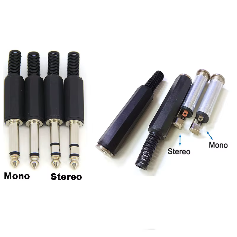 Conector de toma de audio mono/estéreo de 6,35 MM, conector de soldadura, línea de soldadura, auriculares estéreo, Audio de 1/4 "y 6,5mm h - imagen 5