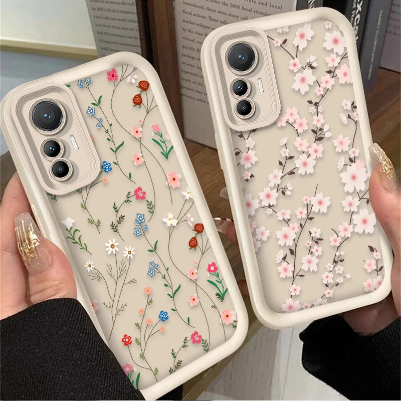 Bonita funda con patrón Floral para Xiaomi Poco X7 X6 X5 X3 NFC F7 F6 F5 F3 M7 M6 Pro 4G 5G Mi 12 11 Lite NE 5G 13T 12T 11T 14T Pro