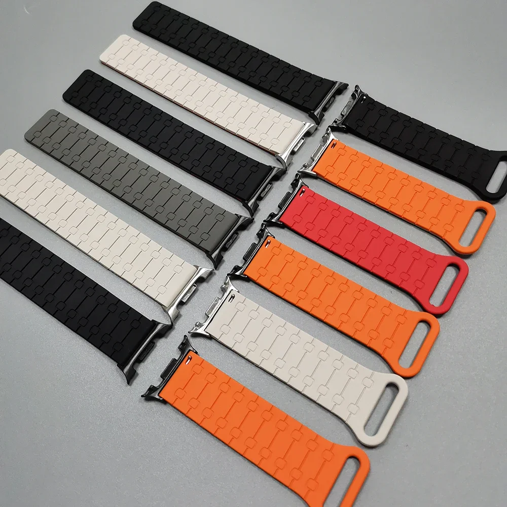 Para Samsung Galaxy Watch8 40mm 44mm Correa de silicona pulsera ajustable Correa para Galaxy Watch8 Classic 46mm pulseras magnéticas - imagen 2