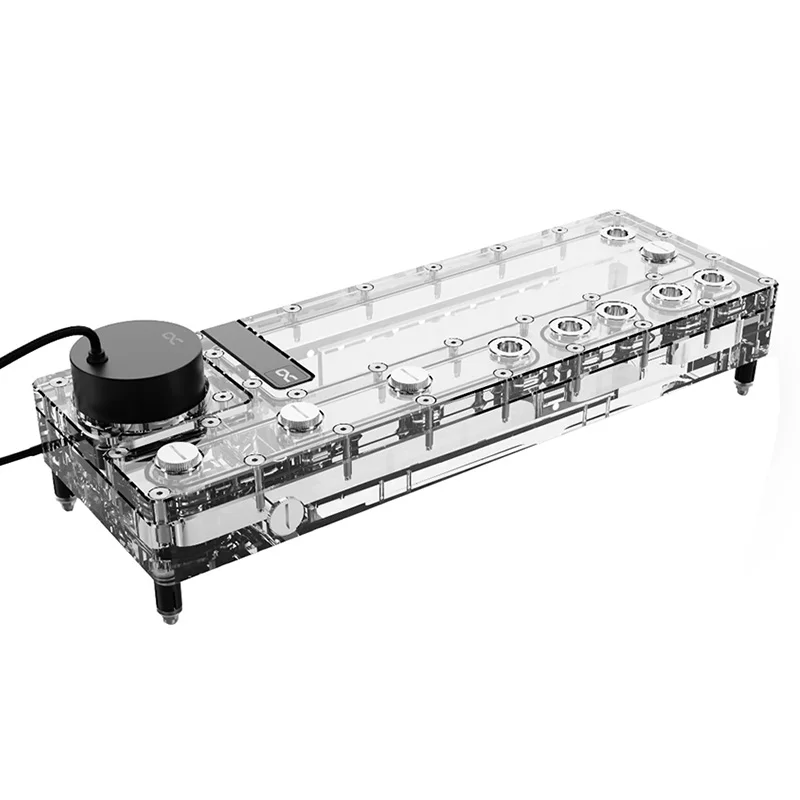 Alphacool Core Distro Plate 360 Rechts/Links Bomba VPP preinstalada, G1/4", tanque de agua de uso universal acrílico para bucles de agua