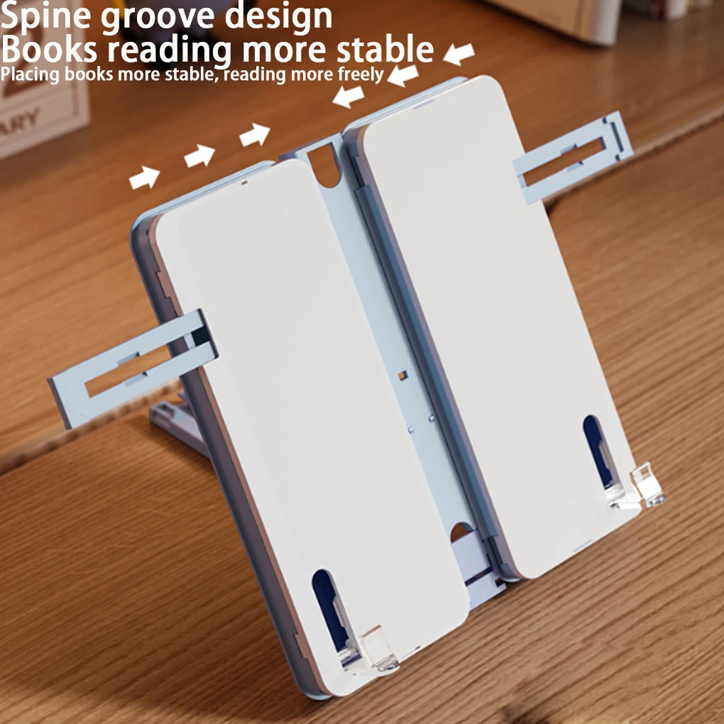 Estuche de bolígrafo con soporte, soporte de lectura, organizador de papelería, estantería de lectura plegable, caja de lápices, organización de estantería - imagen 5