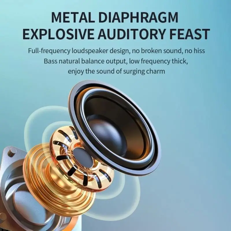 Minialtavoz de tela impermeable para exteriores, altavoz inalámbrico con Bluetooth, resistente al agua, con luz Led, a la moda, TG-375, novedad de 2023 - imagen 5