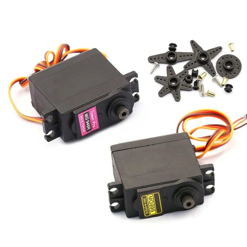 1 Uds MG995 MG996 MG945 MG946 torsión de engranaje de Metal servomotor Digital Compatible con RC 250 450 helicóptero avión coche barco - imagen 4