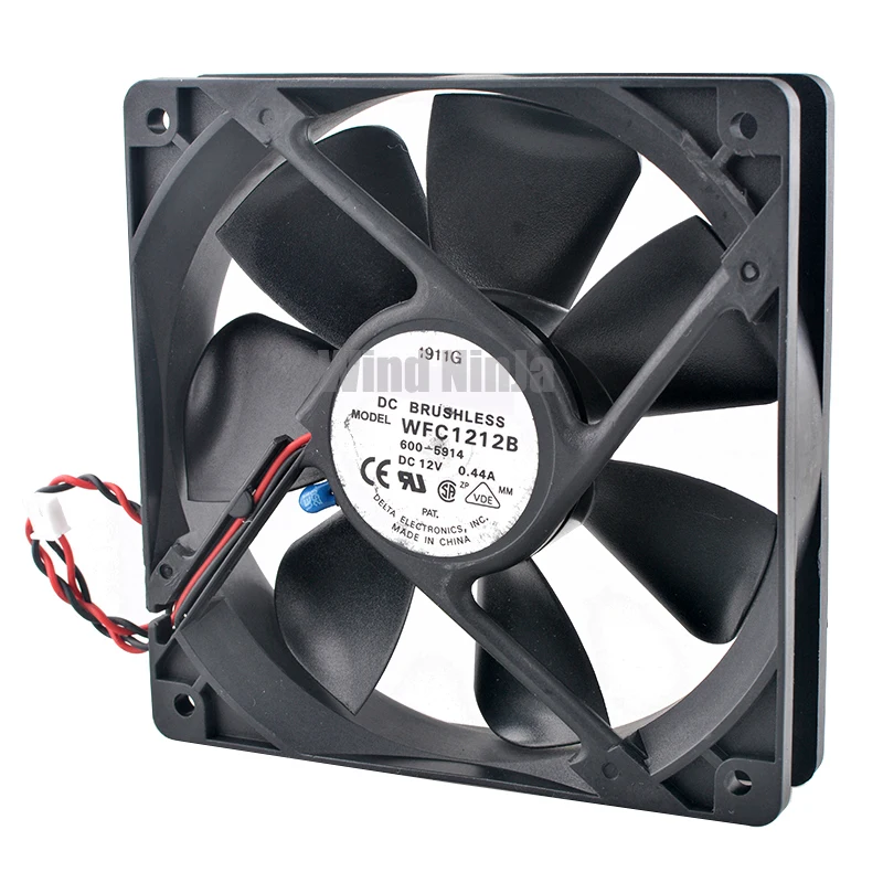 WFC1212B 12cm 120mm ventilador 120x120x25mm DC12V 0.44A ventilador de refrigeración silencioso para fuente de alimentación del chasis - imagen 4