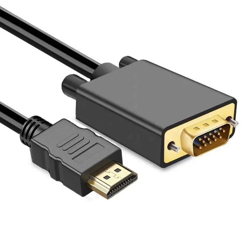 Convertidor de vídeo de 1,8 M y 1080P, Cable adaptador macho a VGA, compatible con HDMI, para ordenador portátil, PC, Monitor, proyector, HDTV, Bigscreen