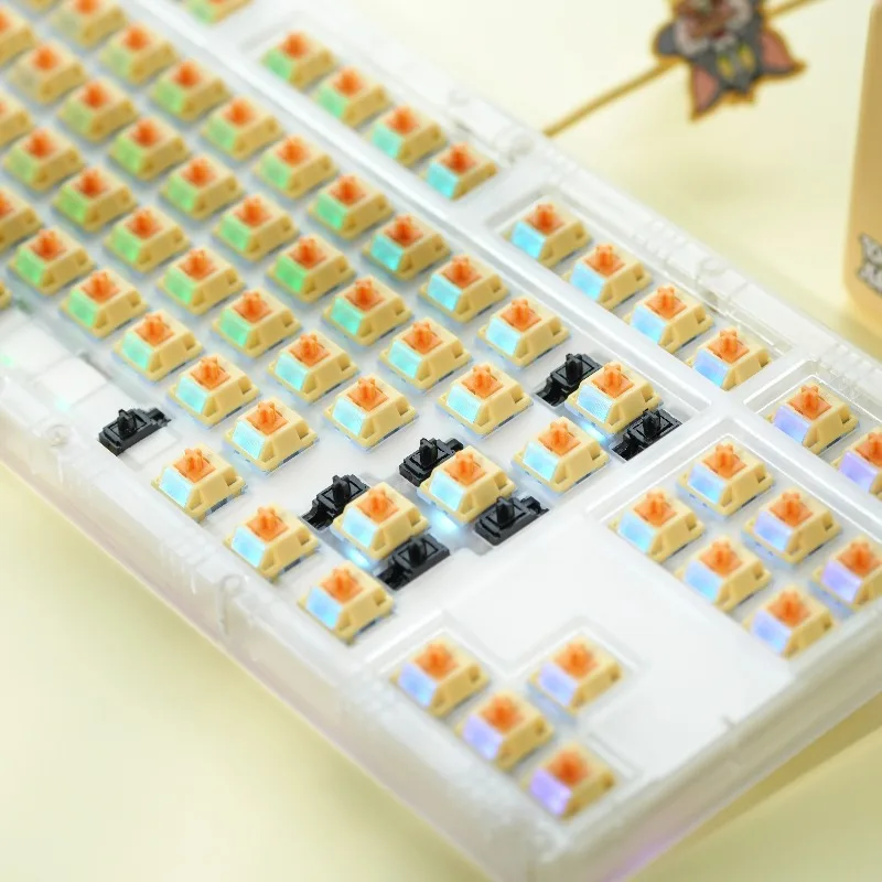 Interruptor lineal, interruptor silencioso, disparadores, 32g, 37g, 45g, intercambiable en caliente, teclado mecánico personalizado para juegos, accesorios, interruptores, regalo DIY - imagen 4