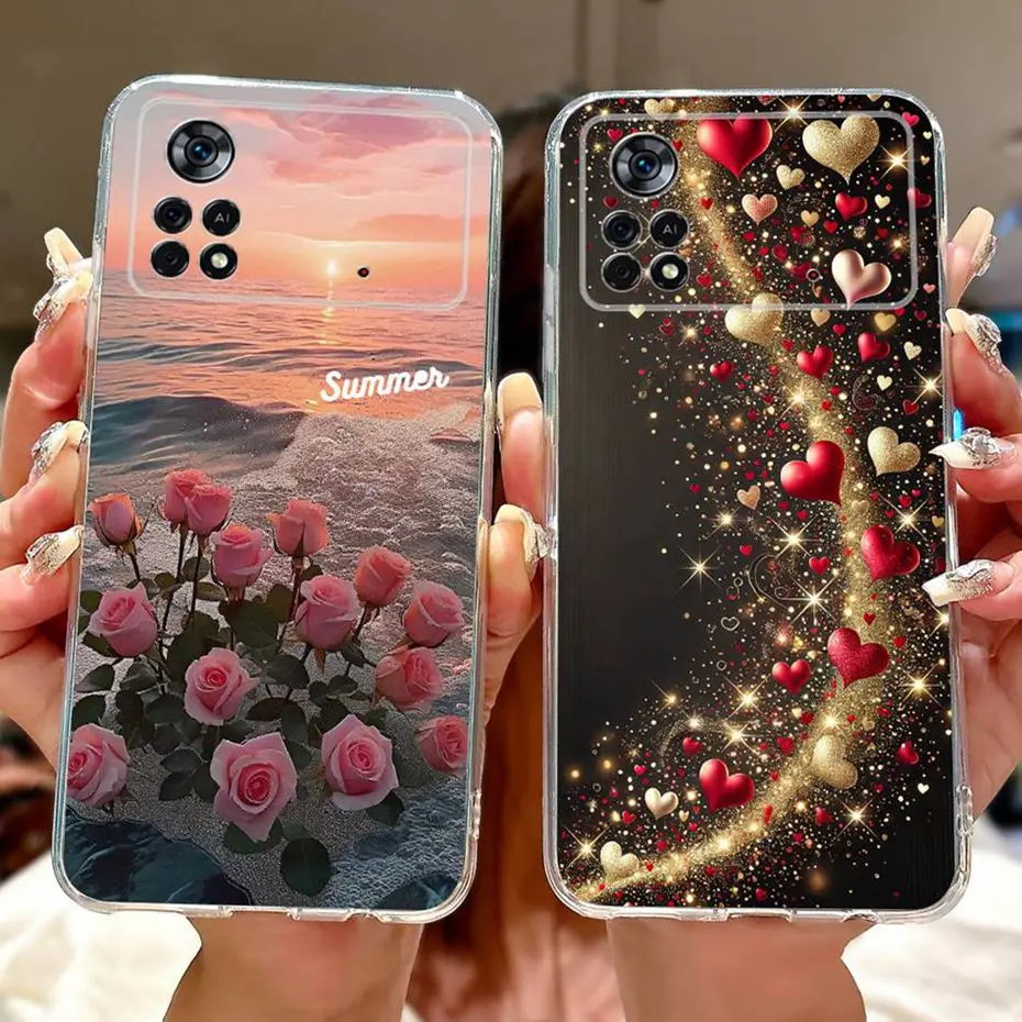 Funda de teléfono con pintura bonita para Xiaomi Poco X4 Pro 5G, funda trasera de silicona suave para POCO X4Pro 5G, parachoques - imagen 3