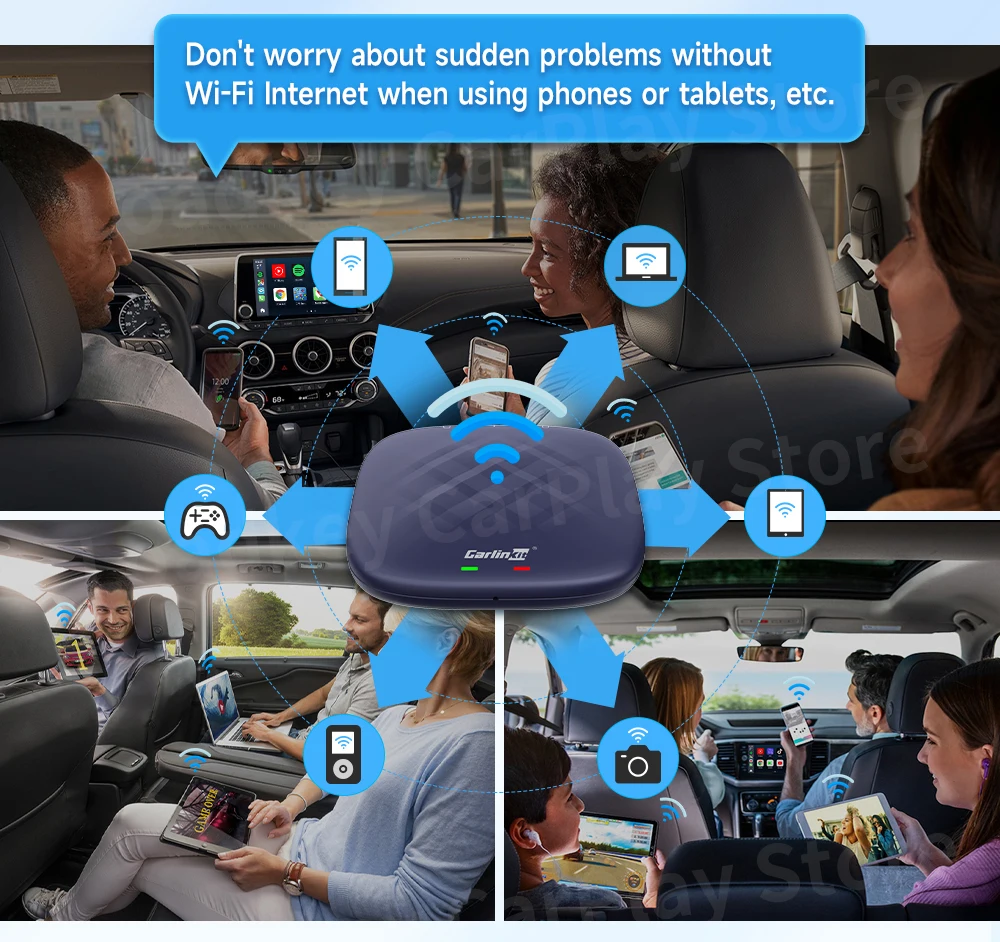 CarlinKit inalámbrico Carplay Android Auto TV Box Android 13 adaptador inalámbrico para Youtube Android CarPlay Video Box QCM6125 WiFi BT - imagen 5