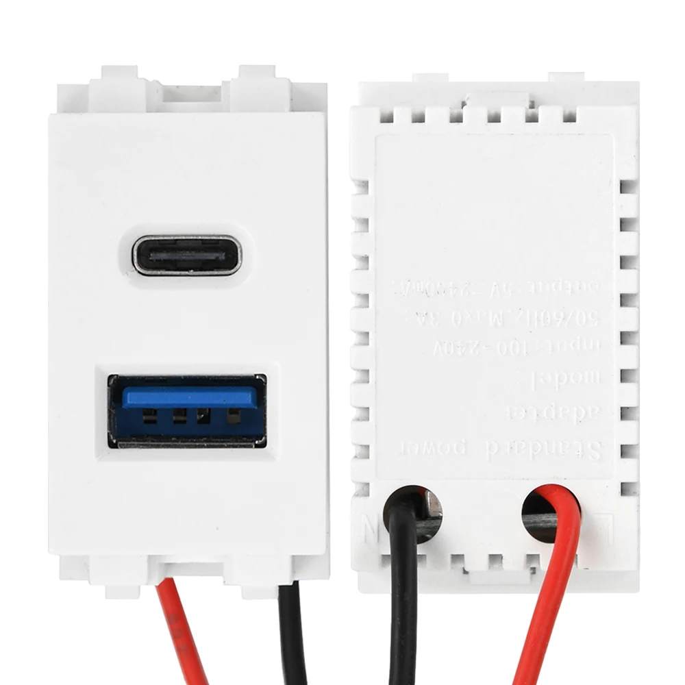 Módulo de alimentación USB 5V2.1A tipo 128 enchufe de 220V puerto Dual USB + módulo de enchufe de carga tipo C módulos de fuente de alimentación conmutada - imagen 5