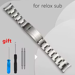 Watch Bracelet For Rolex SUBMARINER DAYTONA SUP GMT Men Fine-Tuning Pull Button Clasp 904L Stainless Steel Watch Chain 20mm