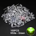 100pcs White-Green