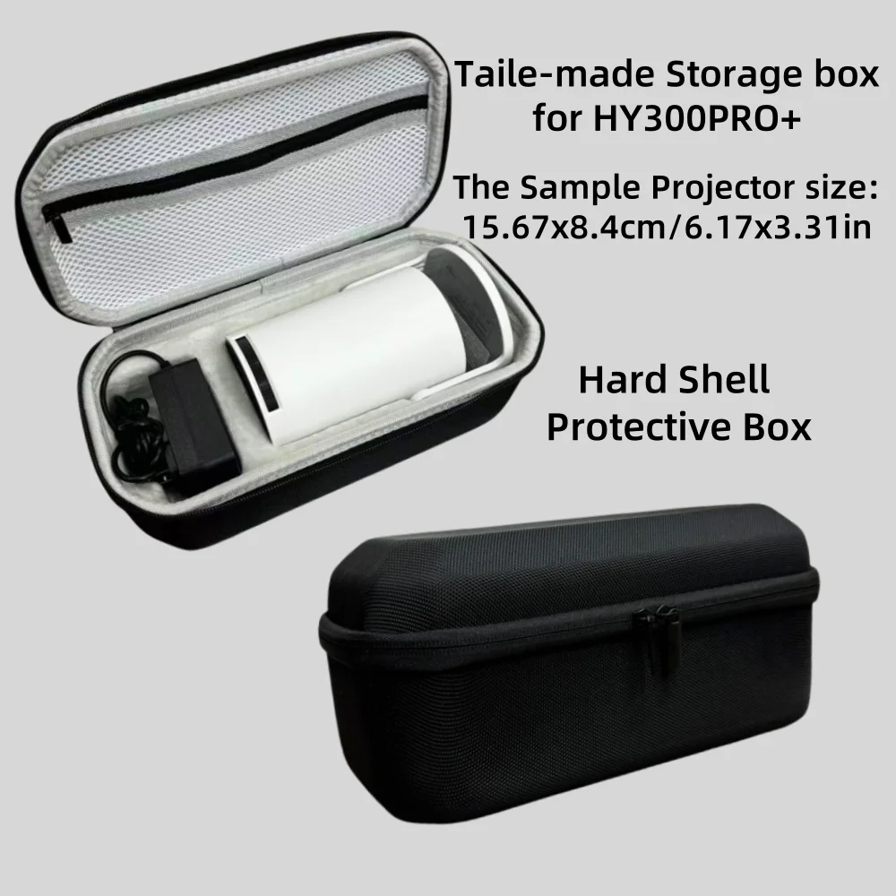 Caja de almacenamiento de tres tipos, funda protectora para proyector HY300PRO +, carcasa dura gris para proyector Samsung Thefreestyle - imagen 4