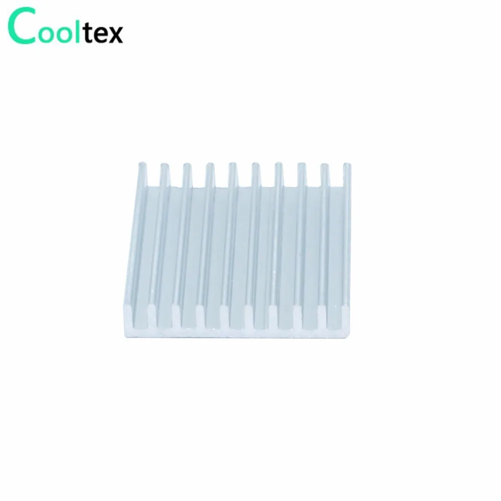 30 Uds disipador de calor de aluminio 20x20x4mm disipador de calor de refrigeración para Chip electrónico IC MOS Raspberry pi con cinta conductora térmica - imagen 3