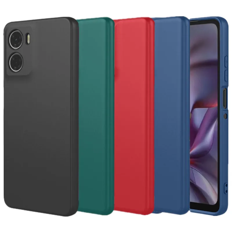 Funda de teléfono Flexible de silicona líquida TPU para Motorola Moto G06 Power G56 G86 funda protectora Fundas Coque Capa