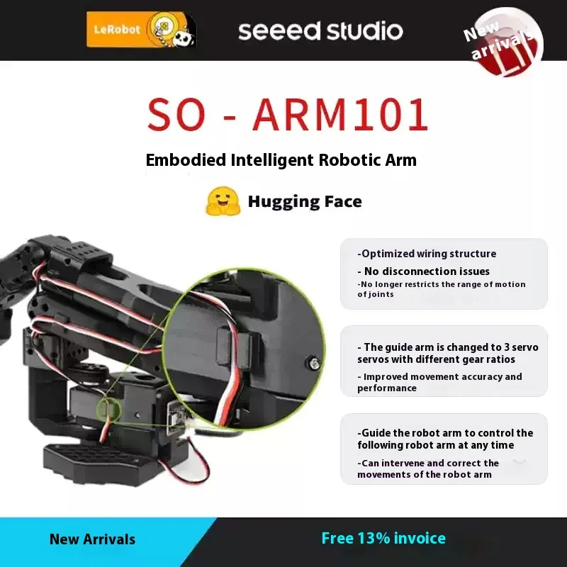 Seeed SO-ARM101 / SO-ARM101 AI-Arm Servo Motor Kit Pro para LeRobot (piezas impresas en 3D opcionales) de bajo costo - imagen 2