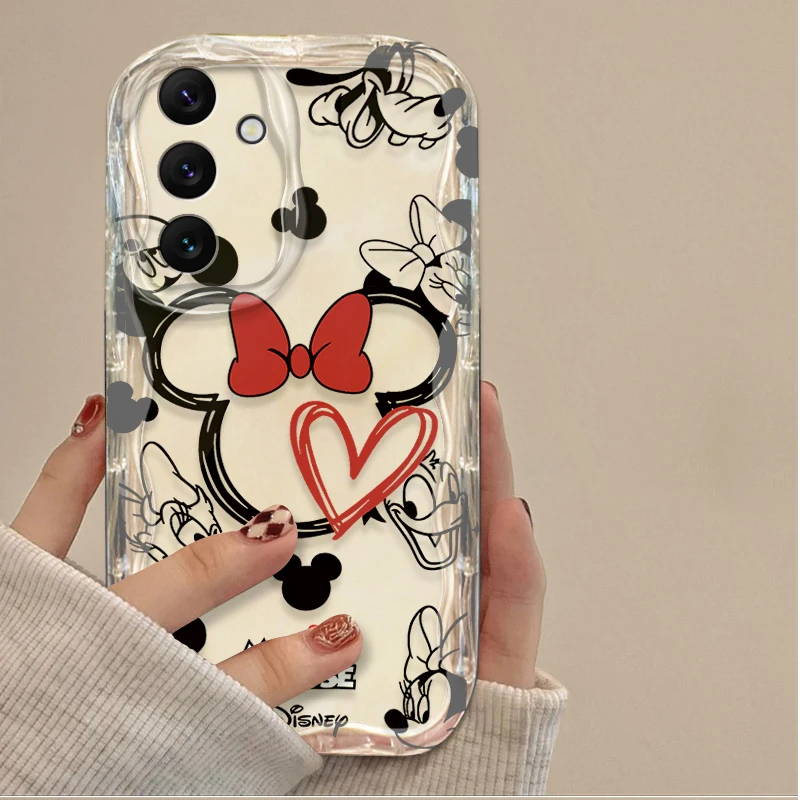 Funda Mickey Minnie Mouse Wave para Samsung Galaxy A54 A05 A05S A34 A24 A14 A04 A04S A73 A53 A33 A23 A13 A72 A52 A52S A71 A51 A21S - imagen 3