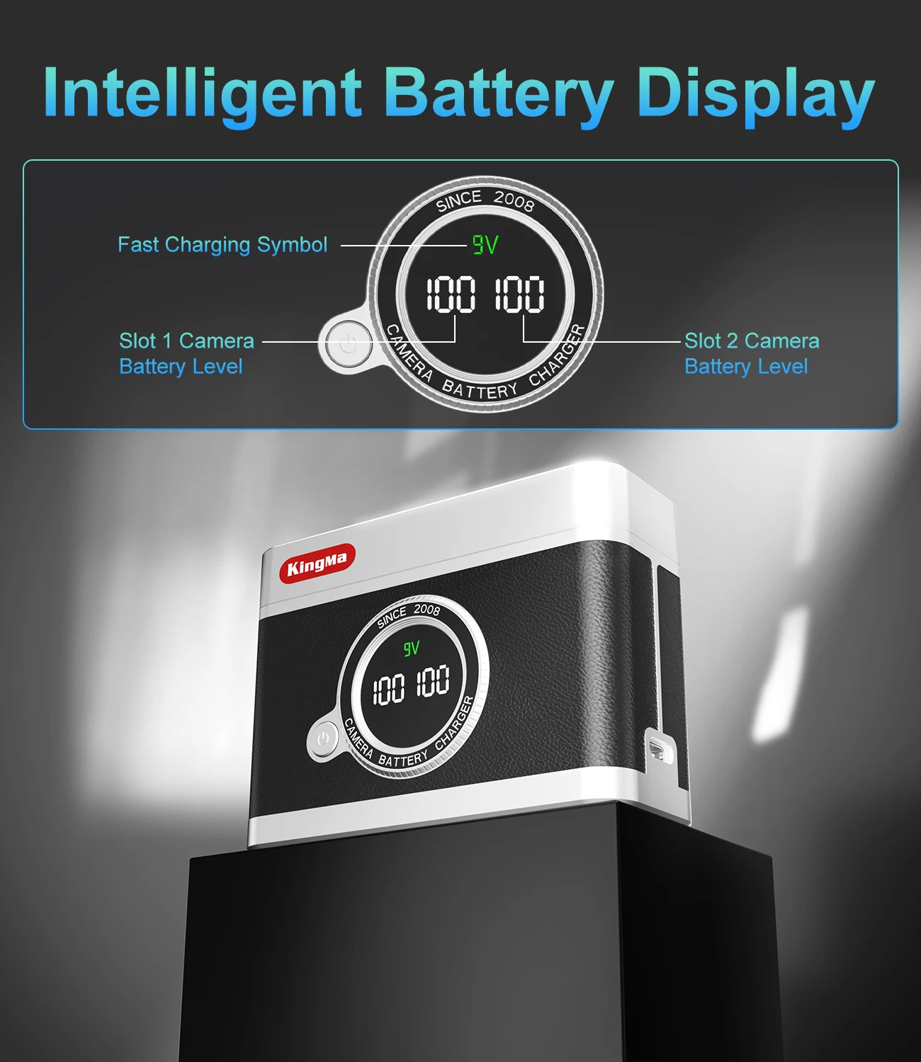 NP-W126S Cargador USB dual rápido de 18 W para Fujifilm X100VI,X100V,X-S10,X-T30,X-T30II,X-T3,X-Pro3,X100F,X-E4,X-A7 con pantalla inteligente - imagen 4