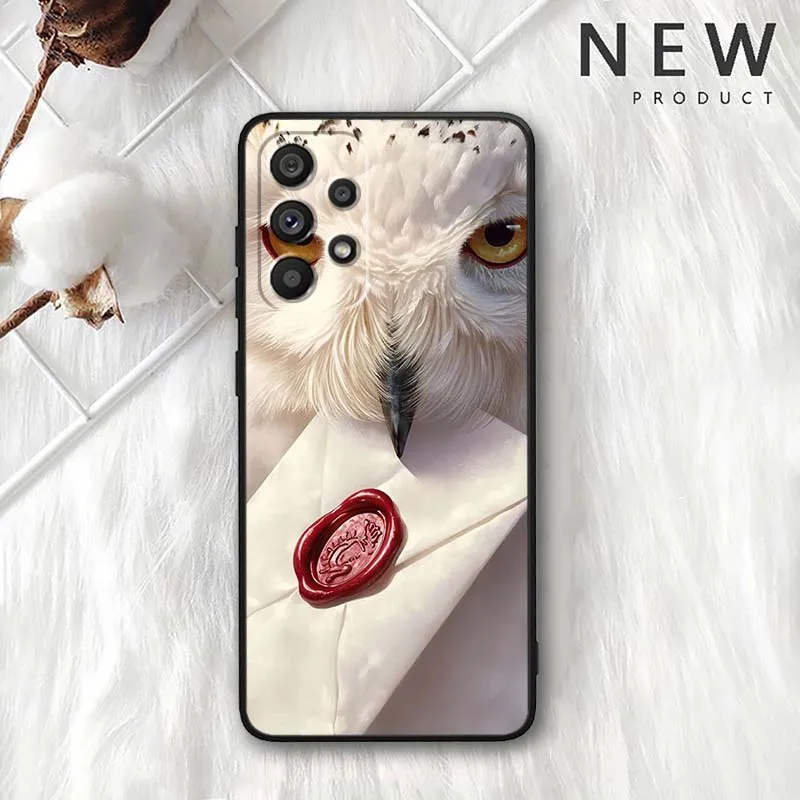 Arte búho mágico para Samsung Galaxy A11 A12 A13 A14 A15 A16 A20E A20S A21 A21S A22 A23 funda de teléfono negra - imagen 5