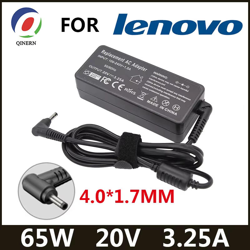 Cargador Lenovo IdeaPad 65W 20V – Conector 4.0×1.7mm - imagen 2