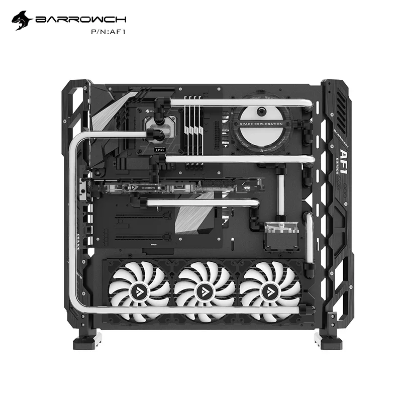 Barrowch-funda de copiadora de aleación de aluminio para EATX/ATX/mATX/ITX, edición limitada, fila múltiple fría, refrigeración por agua, PC, chasis abierto DIY - imagen 3