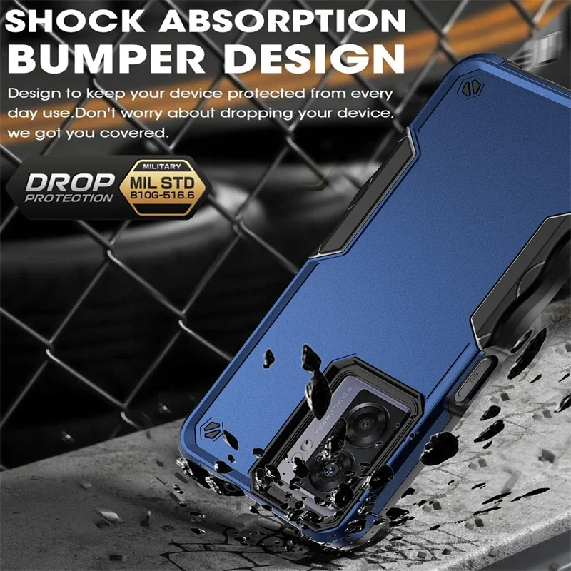 Armadura de bandera militar, funda de teléfono a prueba de golpes para OPPO A57 A77 A77s A17 A58 4G, marco de TPU, cubierta trasera de protección de lente de cámara de plástico - imagen 2